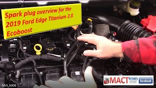 Spark Plug change first impression on the 2L Ecoboost in the 2019 Ford Edge Titanium [upl. by Nonnairb]