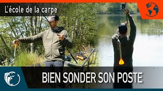 Pêche de la carpe  Carpfishing  Lécole de la carpe  Bien sonder son poste [upl. by Trautman65]