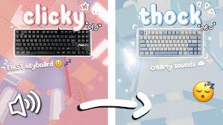 roblox asmr 🌙 MY FIRST KEYBOARD VS NEWEST KEYBOARD [upl. by Schoening377]