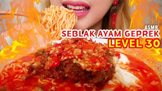 ASMR SEBLAK AYAM GEPREK LEVEL 30 Whispering  ASMR Indonesia [upl. by Nicks9]