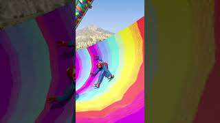 GTA 5 Ultimate Water Slide Ragdoll Spiderman  Epic Moment [upl. by Einnahc183]