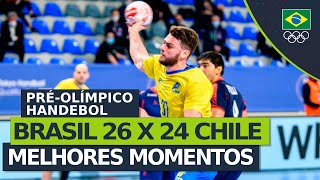 BRASIL 26 X 24 CHILE Melhores momentos da classificação do handebol masculino para Tóquio 2020 [upl. by Gerry]