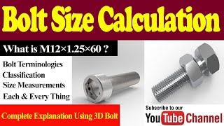 How to Calculate Bolt Size  Metric Bolt Specification and Size Calculation [upl. by Nilyarg]