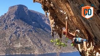 Kalymnos Climbing Steep ThuggySTUNNING  Climbing Daily Ep1600 [upl. by Nimajeb]