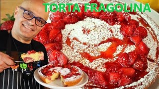 TORTA PRINCIPESSA FRAGOLINA torta di fragole MORBIDA [upl. by Templia]