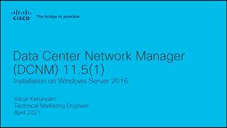 Installing Cisco DCNM 1151 on Windows Server 2016 [upl. by Brok]