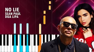 Sean Paul  quotNo Liequot ft Dua Lipa Piano Tutorial  Chords  How To Play  Cover [upl. by Sugirdor]