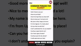 Common Phrases for Speaking English Fluently Daily EnglishGrammar 1 shorts [upl. by Neitsirk]