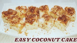 Easy Coconut Cake Recipe  SUPER MOIST COCONUT CAKE  No Butter No Oil [upl. by Dnomder]