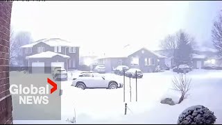 What is thundersnow Rare weather phenomenon lights up parts of Ontario sky [upl. by Eeniffar671]