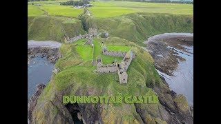 Dunnottar Castle stonehaven Aberdeenshire Scotland 4k Footage [upl. by Netsriik]