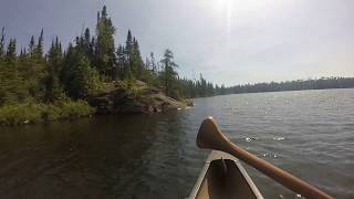 Paddling  Missing Link Lake from campsite on the north shore to the Snipe Lake portage in the BWCA [upl. by Potash307]