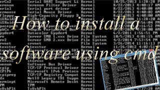 How to install a software using CMDcommand promt [upl. by Seabury]