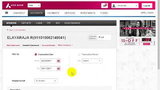 How to Print My Axis Bank Account Statement in Internet Banking [upl. by Ludwigg]