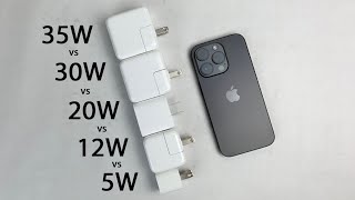 iPhone 14 Pro Charge Test 35W vs 30W vs 20W vs 12W vs 5W Apple [upl. by Jessalin848]