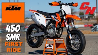 2021 KTM 450 SMR Track Test Review  Cycle News [upl. by Elrak659]