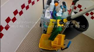 Custodian Training School bathroom cleaning tips [upl. by Llehcam478]