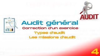 Audit général S6 Ep4 Exercice amp corrigé Chapitre 1 [upl. by Ynot141]