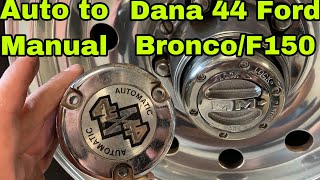 Auto to manual hubs conversion Ford broncof150f250ranger How to Install Manual Hubs On Auto hub [upl. by Neils628]