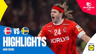 LAST SECOND DRAMA 🤯😵‍💫  Denmark vs Sweden  Highlights  Mens EHF EURO 2024 [upl. by Kcajyllib]