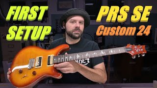 PRS SE Custom 24  First Setup and Nut Finishing for Better Tuning [upl. by Ennirok]