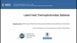 Latent Heat Thermophotovoltaic Batteries [upl. by Yanffit46]