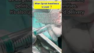 When Spinal Anesthesia is used in surgery  doctor mbbs neet medical anesthesia medicalstudent [upl. by Gaskill423]