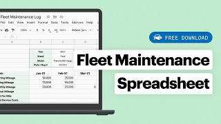 Creating a Fleet Maintenance Spreadsheet w Free Template  Fleet Management Tools [upl. by Eynaffit238]