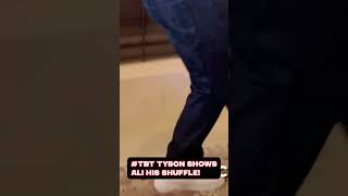 TBT Mike Tyson shows Muhammad Ali his shuffle 🤣🔥 [upl. by Mosley664]