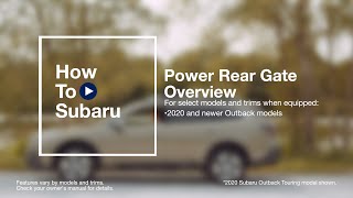 How to Use Your Subaru SUV’s Power Rear Gate Outback [upl. by Aisined]