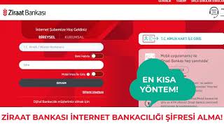 Ziraat Bankası İnternet Bankacılığı Şifresi Nasıl Alınır Bankaya Gitmeden Mobil Şifre Alma [upl. by Erodavlas]