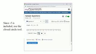 Graphing Intervals in MyOpenMath [upl. by Chang473]