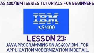 As 400 tutorial for Beginners  23  JAVA Programming in AS400IBM i with Examples [upl. by Rosemaria]