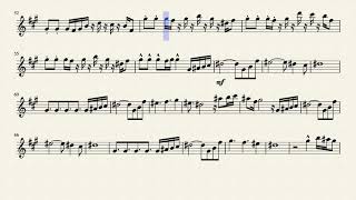 JoJos Bizzare Adventure Part 5 il vento doro Giornos Theme alto sax solo sheet music [upl. by Gentes]