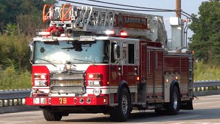 Wyomissing Fire Department Ladder 79 Responding 82621 [upl. by Sivi]