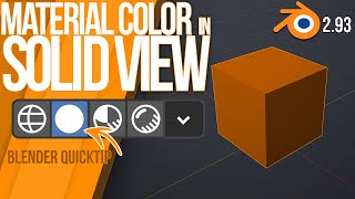 How to change material color in SOLID MODE  Blender 293  Tutorial [upl. by Ensign]