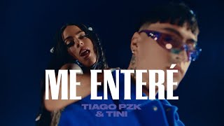 Tiago PZK TINI  Me Enteré Official Video [upl. by Annaear438]