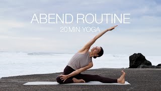 Sanfte Yoga Abendroutine  Fokus Rücken Hüfte amp Schultern  20 Min Abend Yoga Flow zur Entspannung [upl. by Anaig]