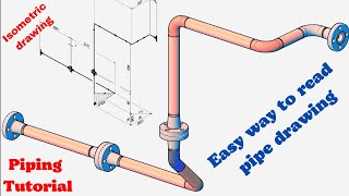 How to read piping Isometric drawing Piping Isometric tutorial Piping Isometric drawing study [upl. by Cymbre]