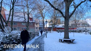 🇸🇪 Ystad Sweden Walking Tour  New Year Walk in the Coastal Town 4K HDR 60fps Binaural ASMR [upl. by Nabal151]