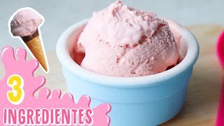 El HELADO de FRUTA mas CREMOSO con solo 3 INGREDIENTES  Helado Casero Sin Maquina [upl. by Hackathorn]