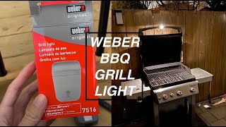 WEBER BBQ Grill Light SO BRIGHT [upl. by Gelman213]