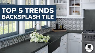 5 Kitchen Backsplash Ideas Top Trends in Wall Tile [upl. by Ahsiner852]