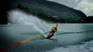 Monoski Wasserski mit Motorboot in Velden am WÃ¶rthersee  Mono Wasserski fahren [upl. by Viscardi589]