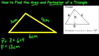 How to Find the Area and Perimeter of a Triangle [upl. by Atteugram]