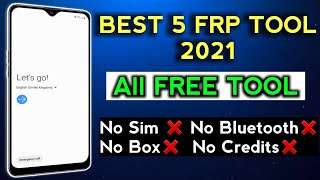 TOP 5 FRP Tools Free 2021 All Devices Supported With MTP Mode One Click Bypass FRP All Android [upl. by Cordell54]