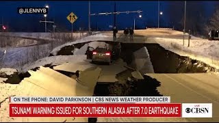 Alaska earthquake today Live coverage of aftermath of 70 magnitude quake near Anchorage [upl. by Edualcnaej]