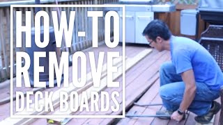 HowTo Easily Remove Rotting Deck Boards That are Nailed to your Deck [upl. by Gordan]