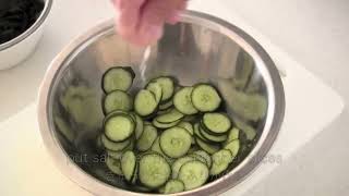 Sunomono Japanese Cucumber Salad with Wakame Seaweed Recipe [upl. by Ulphiah]