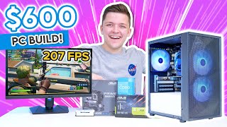 Budget 600 Gaming PC Build 2022 1080p Gaming Benchmarks  FULL Build Guide [upl. by Nirret]